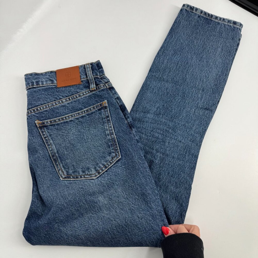 Anine Bing Sonya High-Rise Straight Leg Jeans - Size 27 - Picture 11 of 15